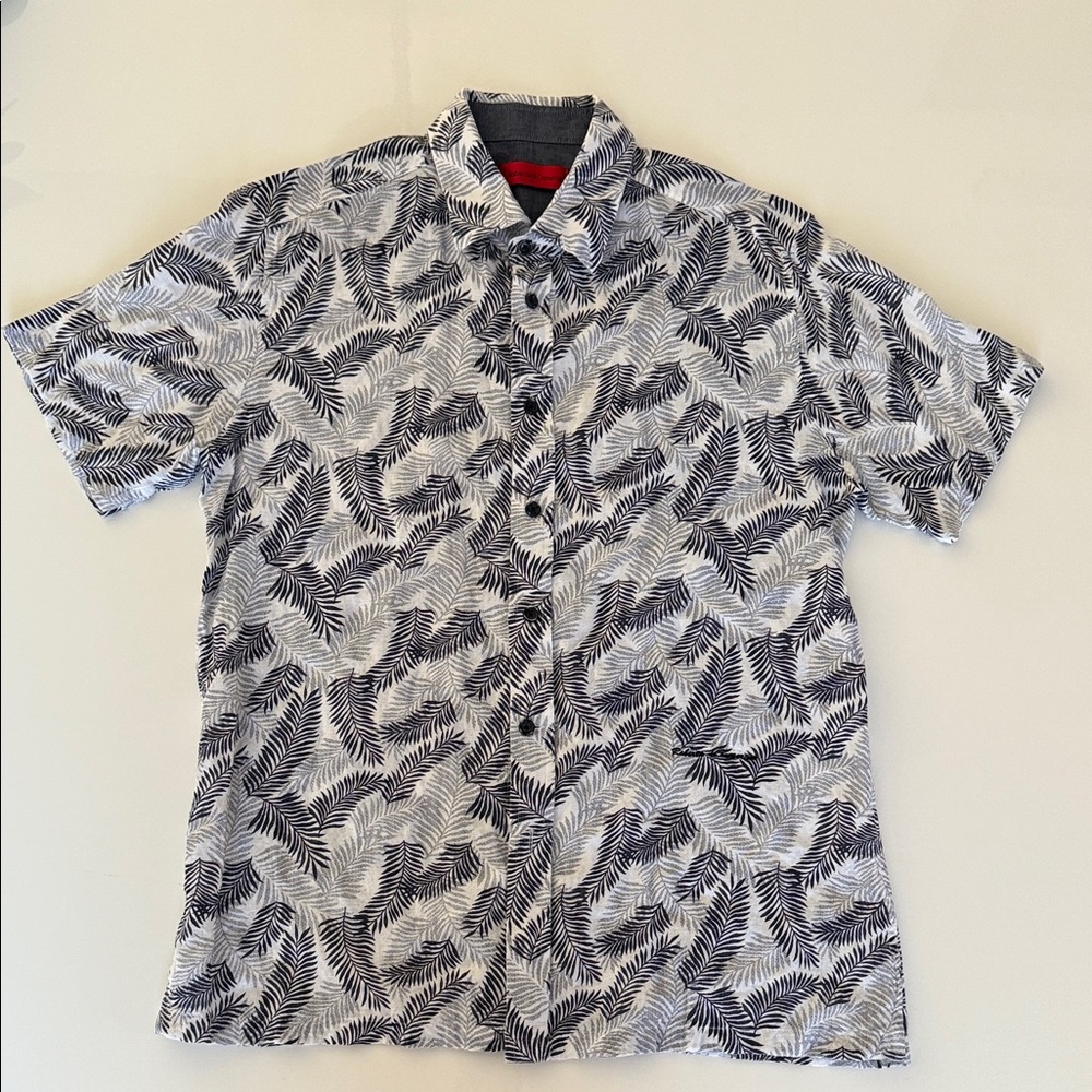 Roberta di Camerino Black and White Leaf Pattern Shirt